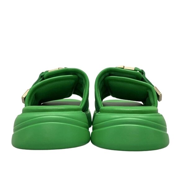 BOTTEGA VENETA - Green Chemical Fiber Leather Rubber Men's Sandals 513-080625 - Picture 6 of 11